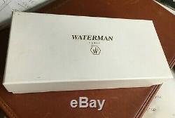 Waterman Serenite Stylo Plume Noire En Or 18 Kt Moyen Pt, Utilisé, Avec La Boîte